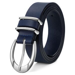 4614 Women's Leather Belts For Jeans Pants Dresses, Fashion Black Brown Gold